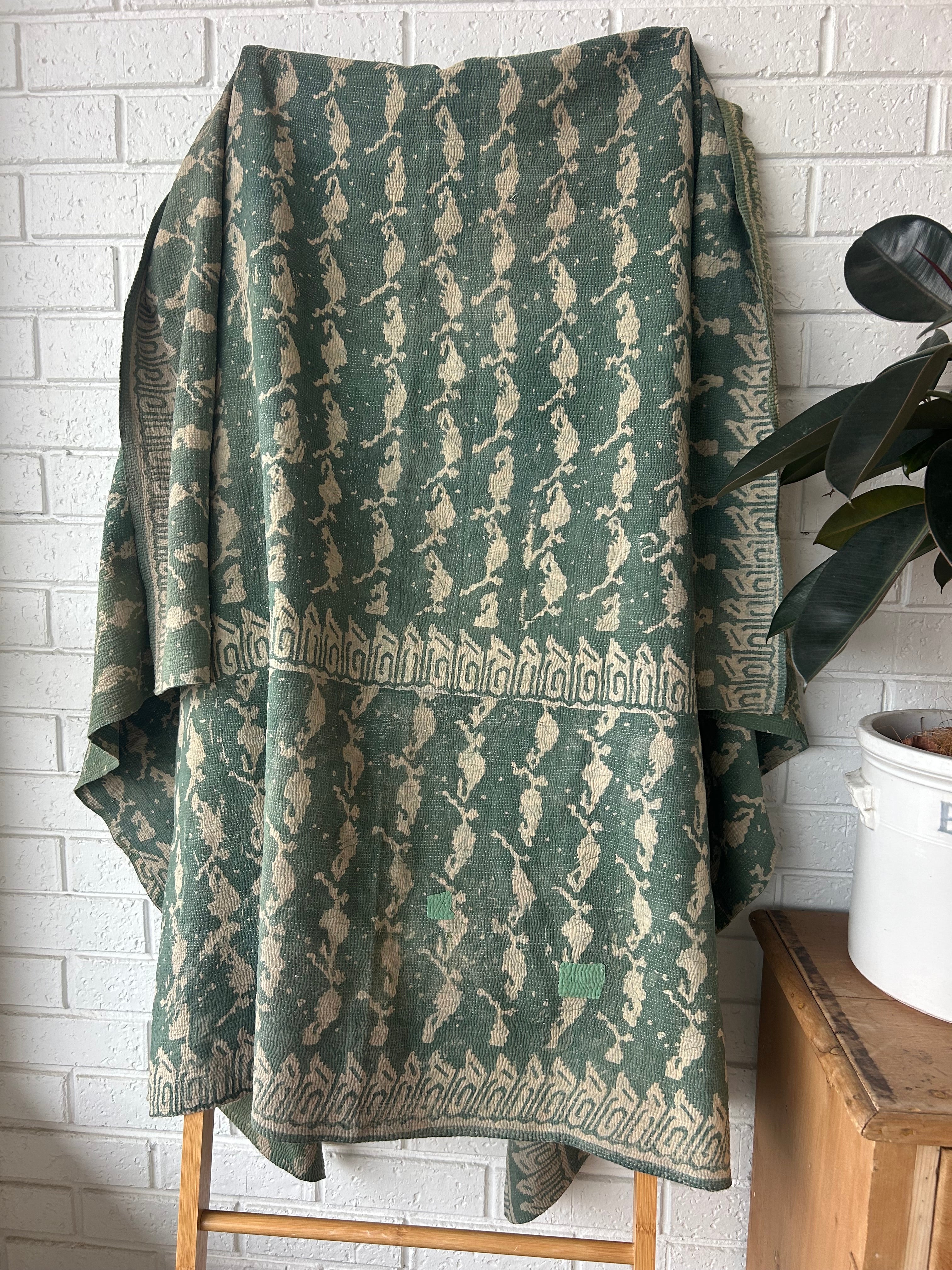 Vintage Kantha Quilt 5 - 136 x 203cm