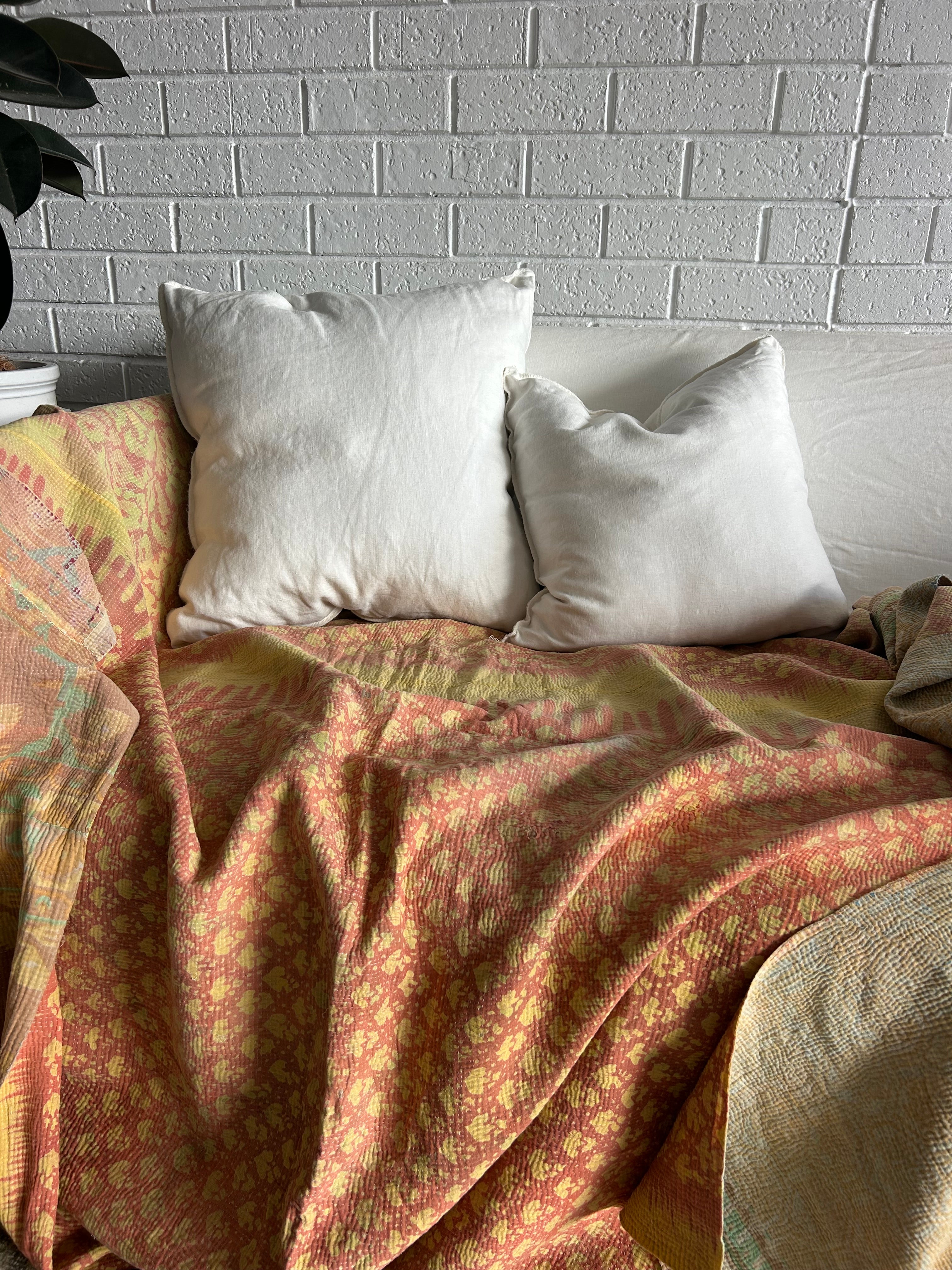 Vintage Kantha Quilt 6 - 163 x 221cm