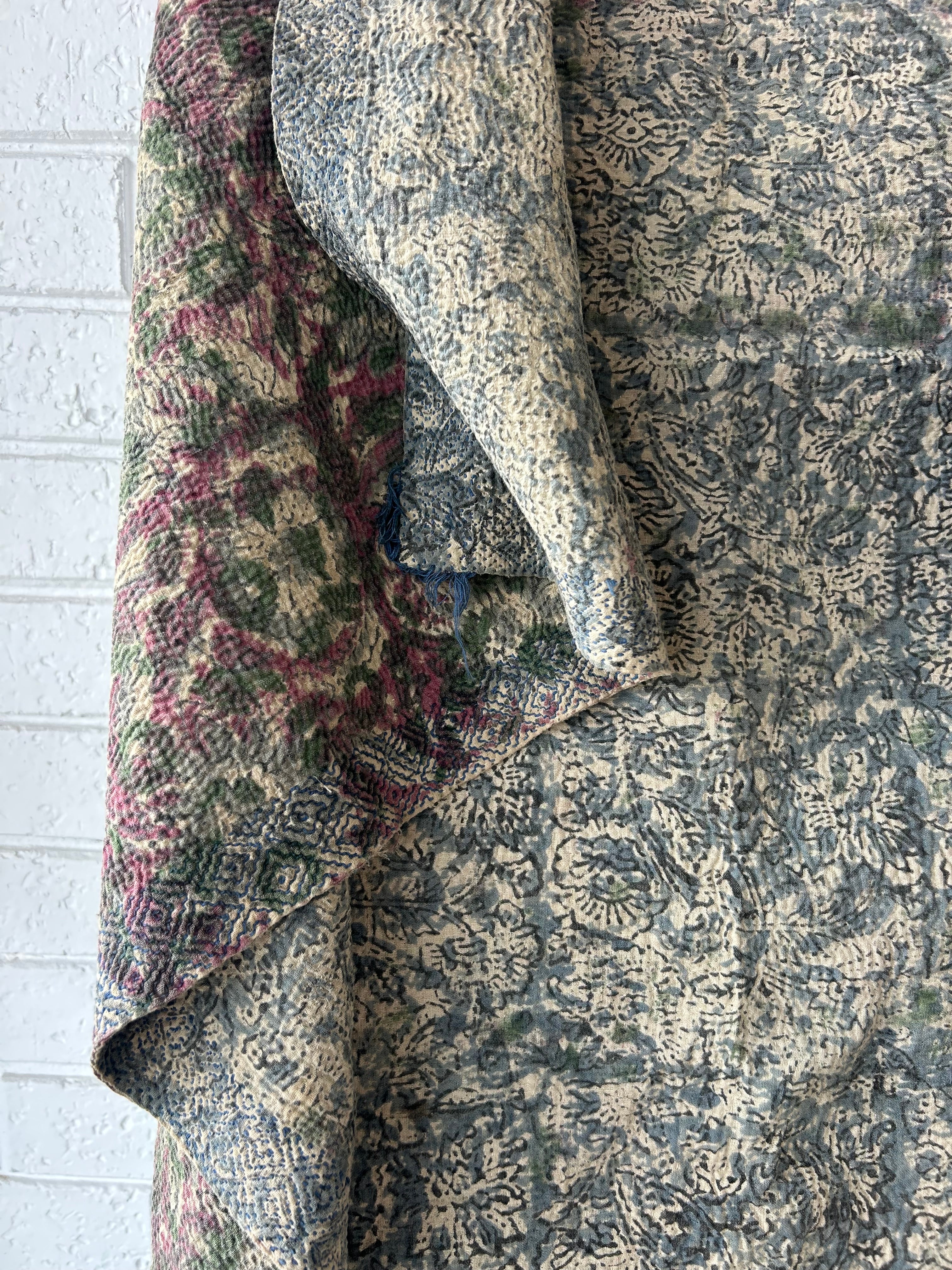 Vintage Kantha Quilt 1 - 123 x 184cm