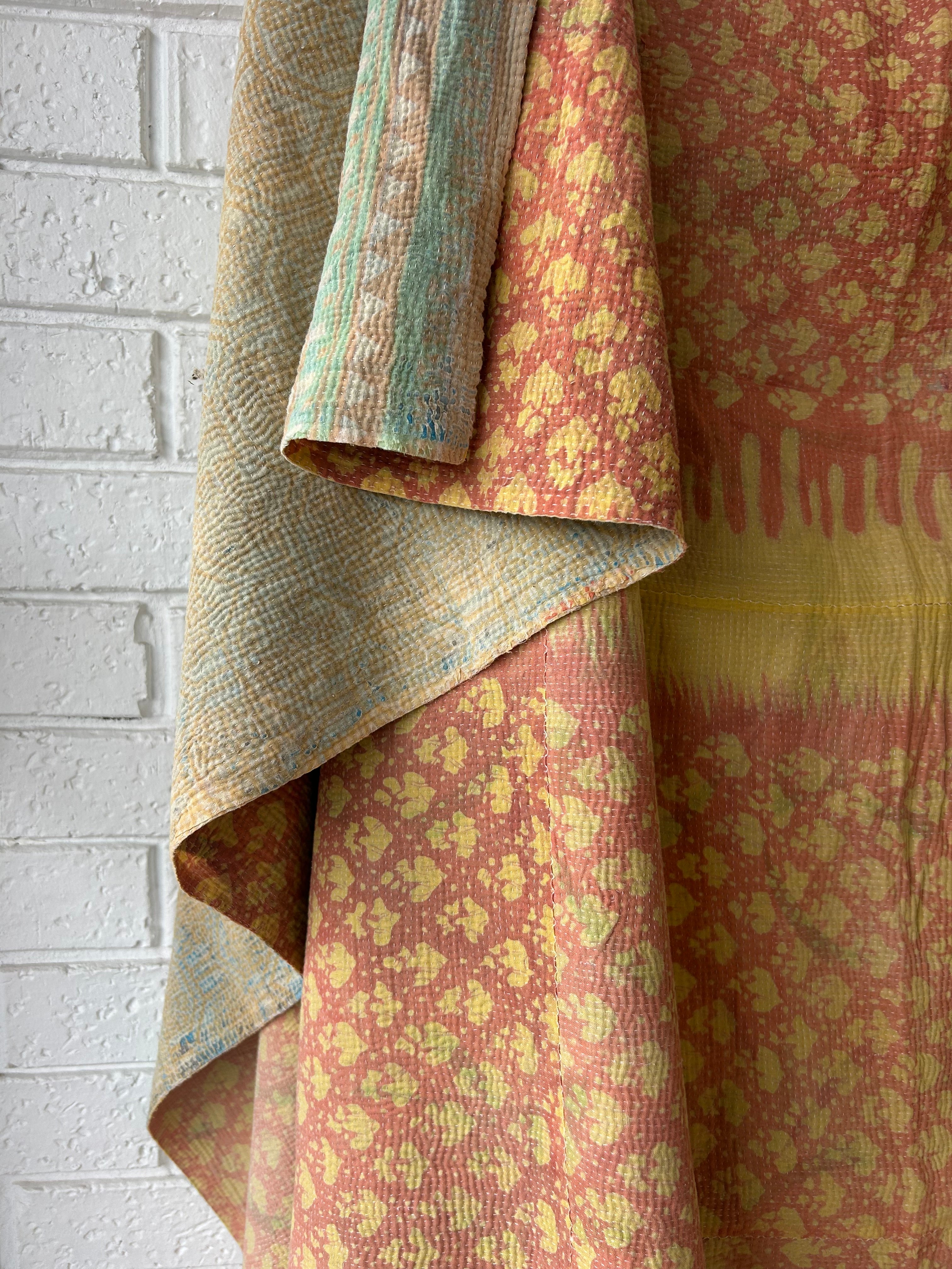 Vintage Kantha Quilt 6 - 163 x 221cm