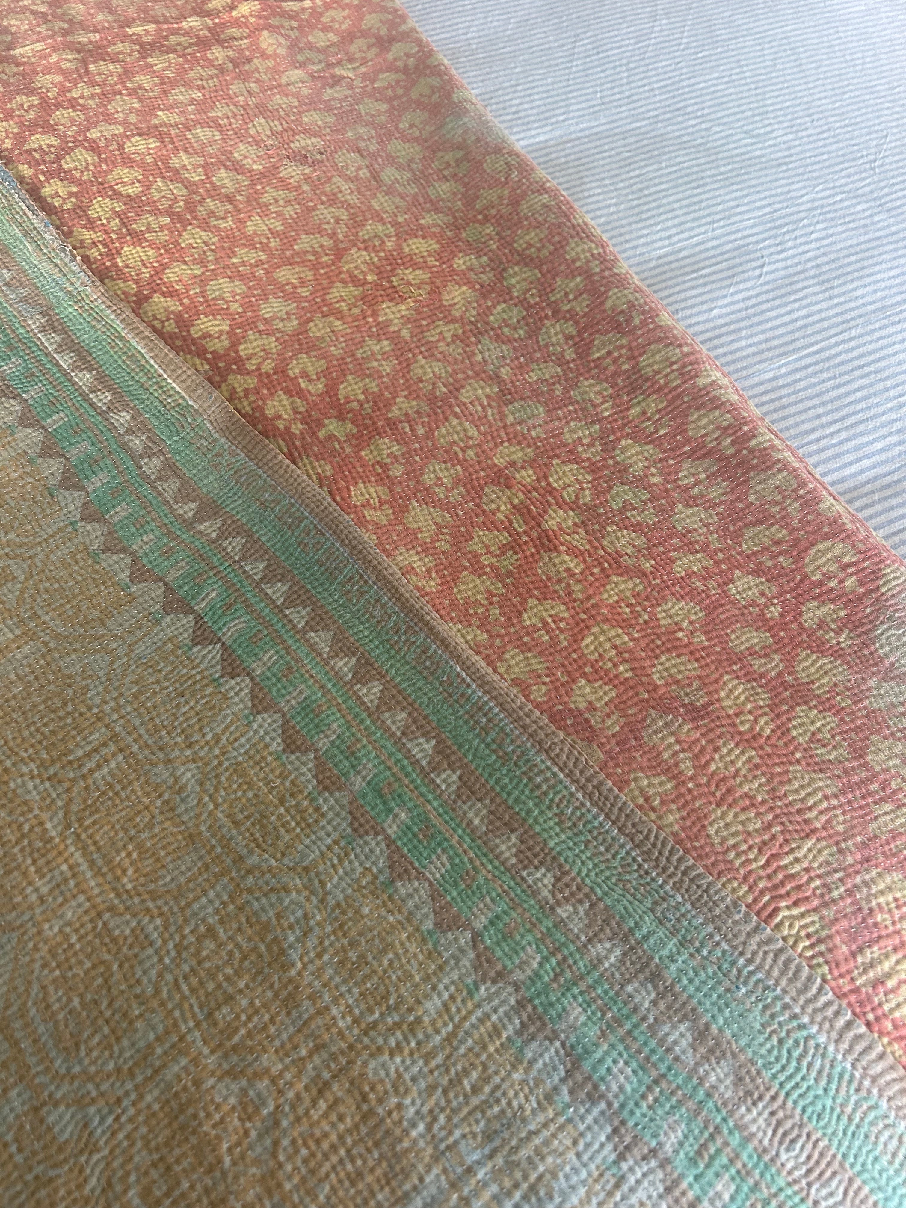 Vintage Kantha Quilt 6 - 163 x 221cm