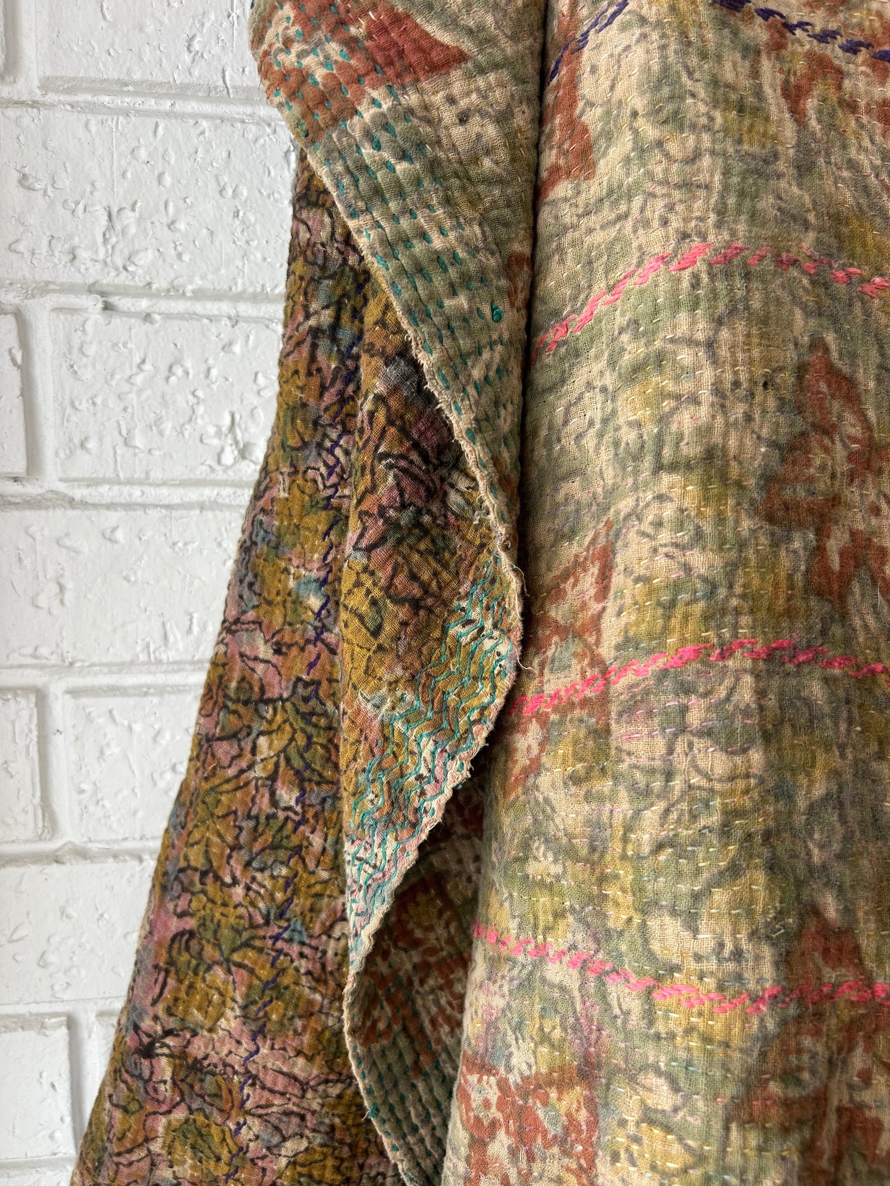 Vintage Kantha Quilt 4 - 145 x 219cm