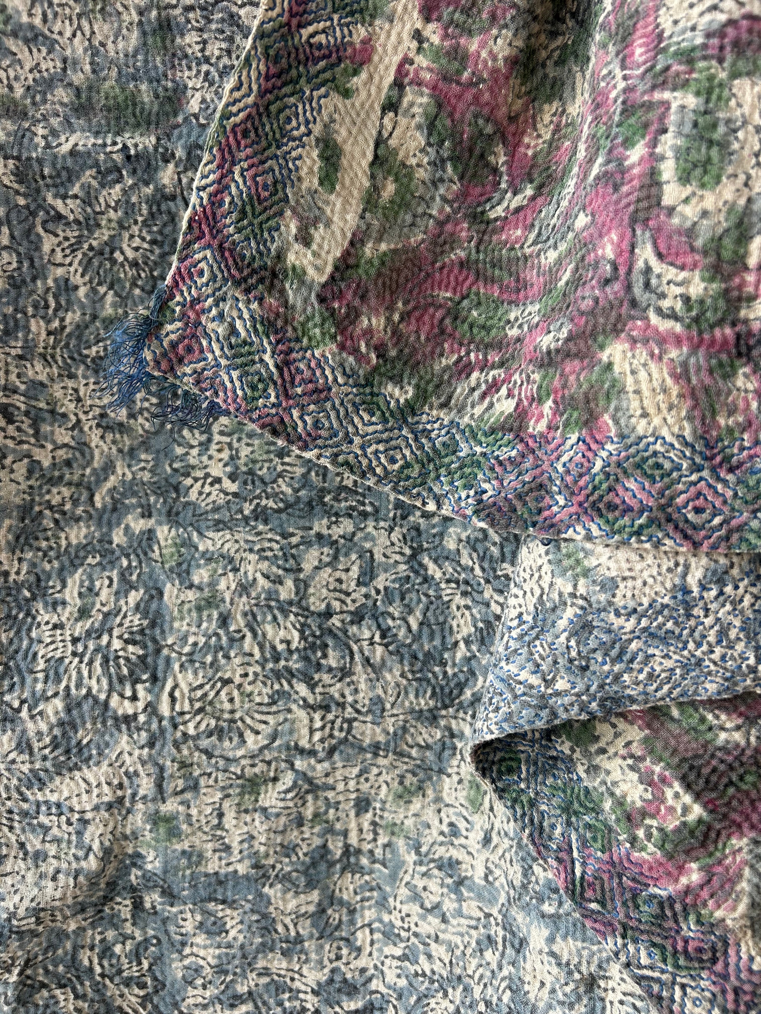 Vintage Kantha Quilt 1 - 123 x 184cm