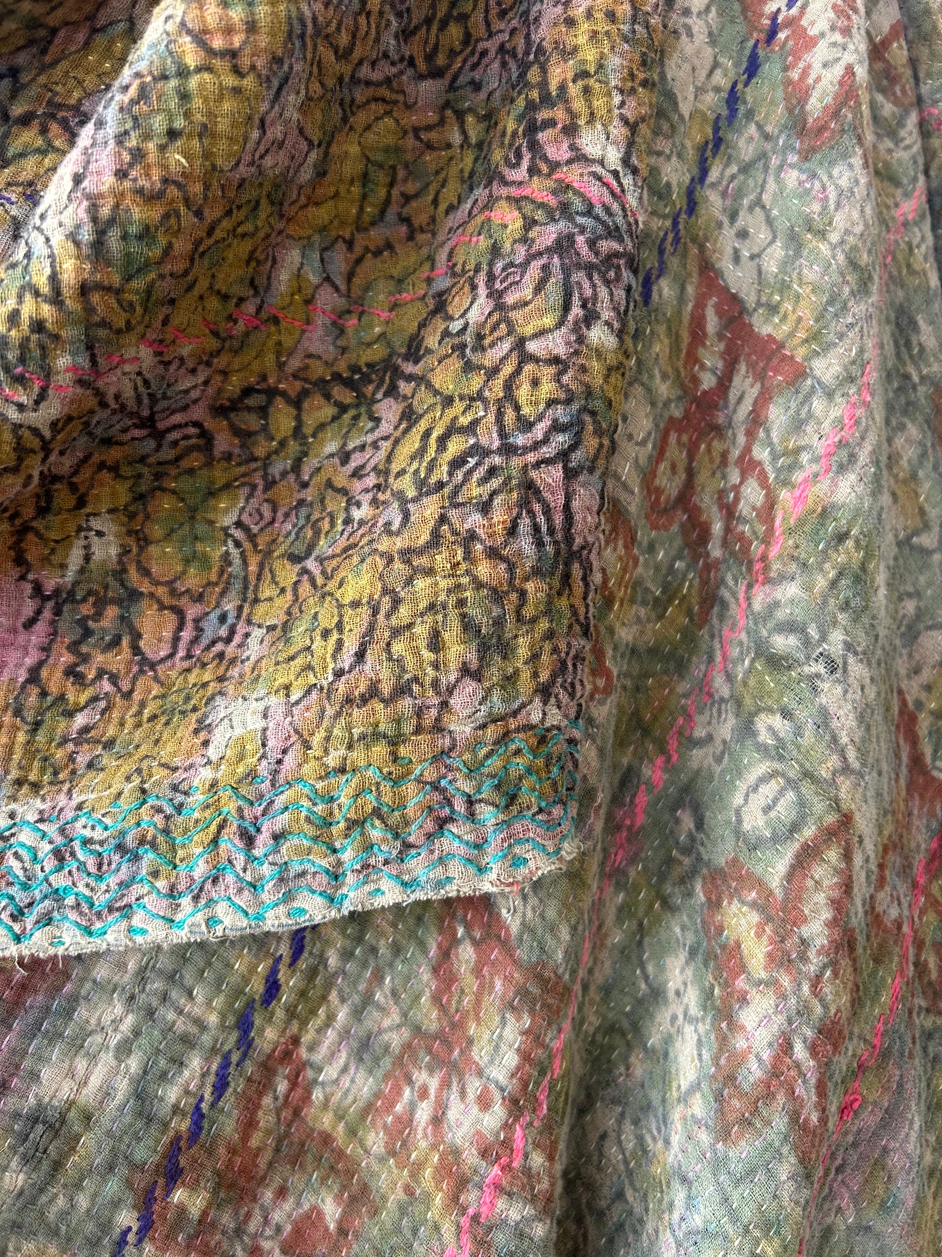 Vintage Kantha Quilt 4 - 145 x 219cm